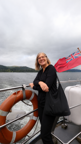 CLaudia auf dem Boot
